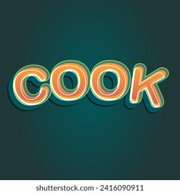 cook 3d editable text effect