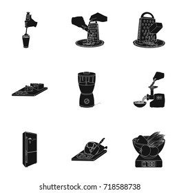 cook, appliances, kitchen and other web icon in black style.stand, food, Restaurant, icons in set collection.