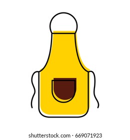 Cook apron isolated icon