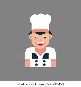 Cook avatar. Modern simple and clean design. Emblem, logo, badge. Vector icon in flat style. Eps10.