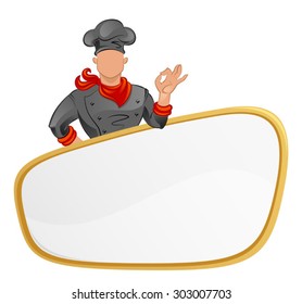 Cook with banner