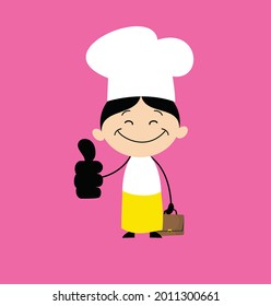 Ilustración De La Caricatura Del Vector Plano Cook Best Of Luck