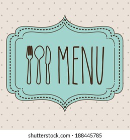 Cook book design over beige background ,vector illustration