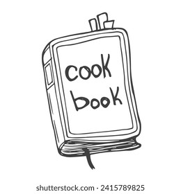 Cook book design over white background ,vector illustration