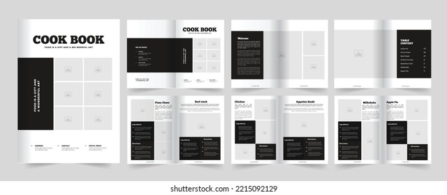 Cook Book Or Cook Book Design Or   Recipe Book Template Design