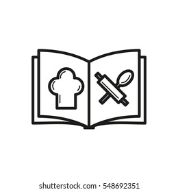 Cook book icon, Recipe book vector