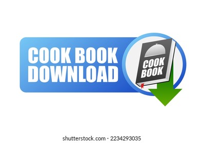 Cook book. Recipe book icon, Fork and knife. Vector illustration.