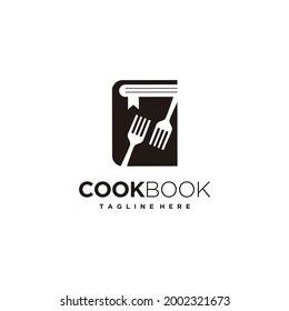 Cook Book, Recipe  Logo Template Design in outline style Vector Design