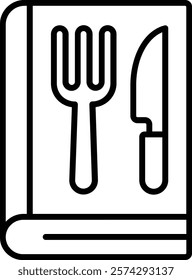 Cook book vector icon. Can be used for printing, mobile and web applications.