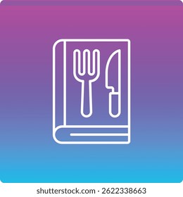 Ícone do vetor do livro Cook. Pode ser usado para impressão, aplicativos móveis e da Web.
