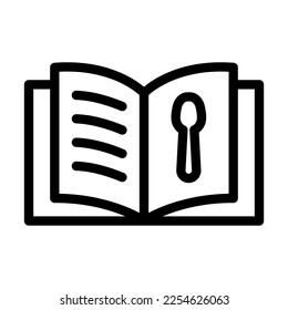 Cook Book Vectorline Icon Design