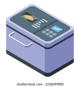 Cook bread icon isometric vector. Oven kitchen. Small maker