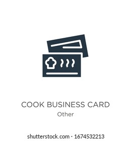 Cook business card icon vector. Trendy flat cook business card icon from other collection isolated on white background. Vector illustration can be used for web and mobile graphic design, logo, eps10