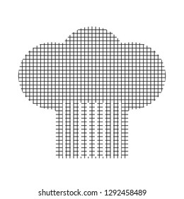 Cook cap, black on a white background, squares, vector