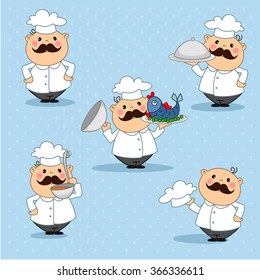Cook cap at different angles with food