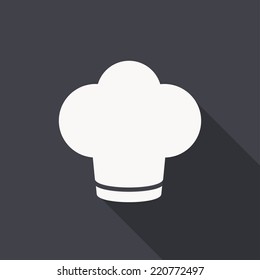 cook cap icon , vector illustration , flat design
