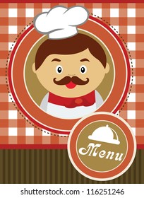 cook card. vector illustration