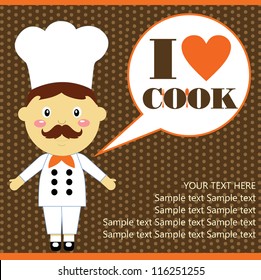 cook card. vector illustration
