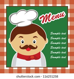 cook card. vector illustration