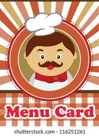 cook card. vector illustration