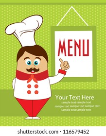 cook card. vector illustration