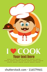 cook card. vector illustration