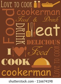cook card. vector illustration