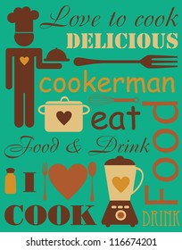 cook card. vector illustration