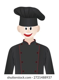Icono de personaje de cocinero. Ilustración vectorial