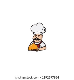 cook character logo vector eps