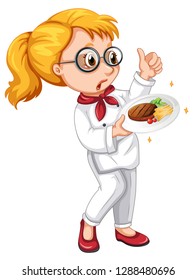 A cook character on white background illustration