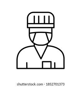 Cook Chef Avatar line icon