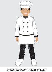 Cook chef boy in an uniform