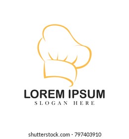 Cook chef food cooking logo vector design template concept modern illustration emblem