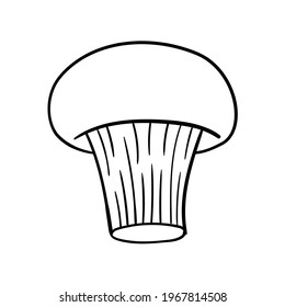 Cocina con sombrero o gorra en forma de dibujo animado. Colores vectoriales mano personal de cocina uniforme de cabeza para restaurante o cafetería