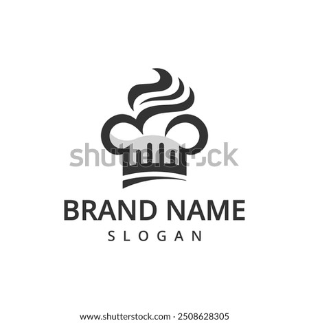 Cook, Chef Hat logo Restaurant concept vector illustration