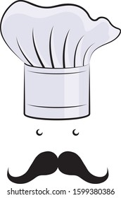 Cook/ Chef with hat and moustache