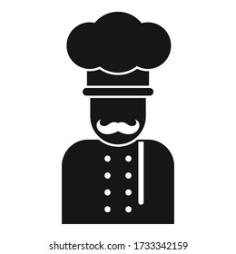 Cook chef icon. Simple illustration of cook chef vector icon for web design isolated on white background