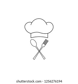 Cook, chef logo or label. Illustration for design menu restaurant or cafe. vector illustration on white background.