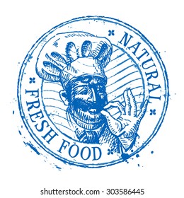 cook, chef vector logo design template. fresh food or restaurant icon