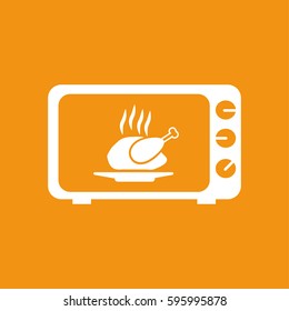 Cook chicken icon illustration isolated vector sign symbol