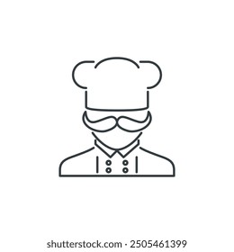 Cook, chief, cooking, kitchen, restaurant, cafe icon, vector illustration