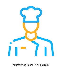 cook chief profession icon vector. cook chief profession sign. color symbol illustration