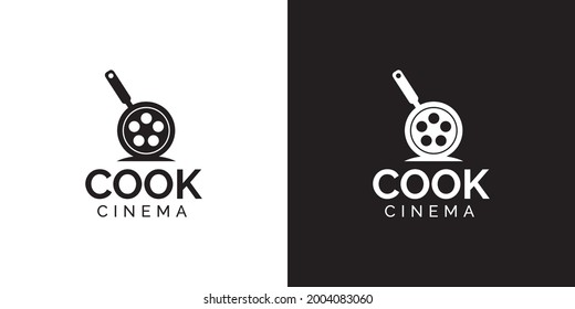 cook cinema logo design concept.