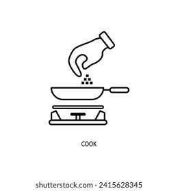 cook concept line icon. Simple element illustration. cook concept outline symbol design.