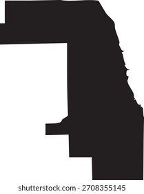 Condado de Cook en Illinois Mapa Silueta Vector aislado