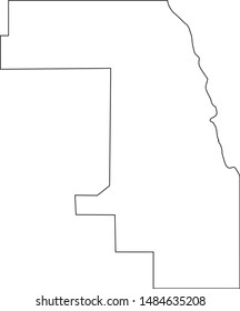 Cook County Map In State Of Illinois