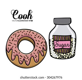 Cook digital design, vector illustration eps 10