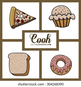 Cook digital design, vector illustration eps 10