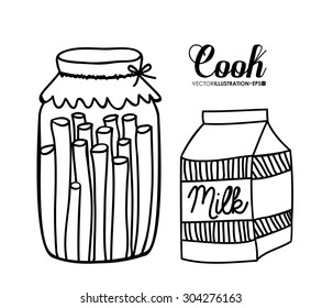 Cook digital design, vector illustration eps 10